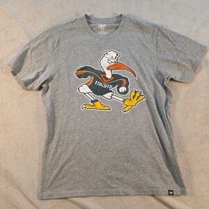 Miami Hurricanes Gray Medium 47 Brand T-shirt